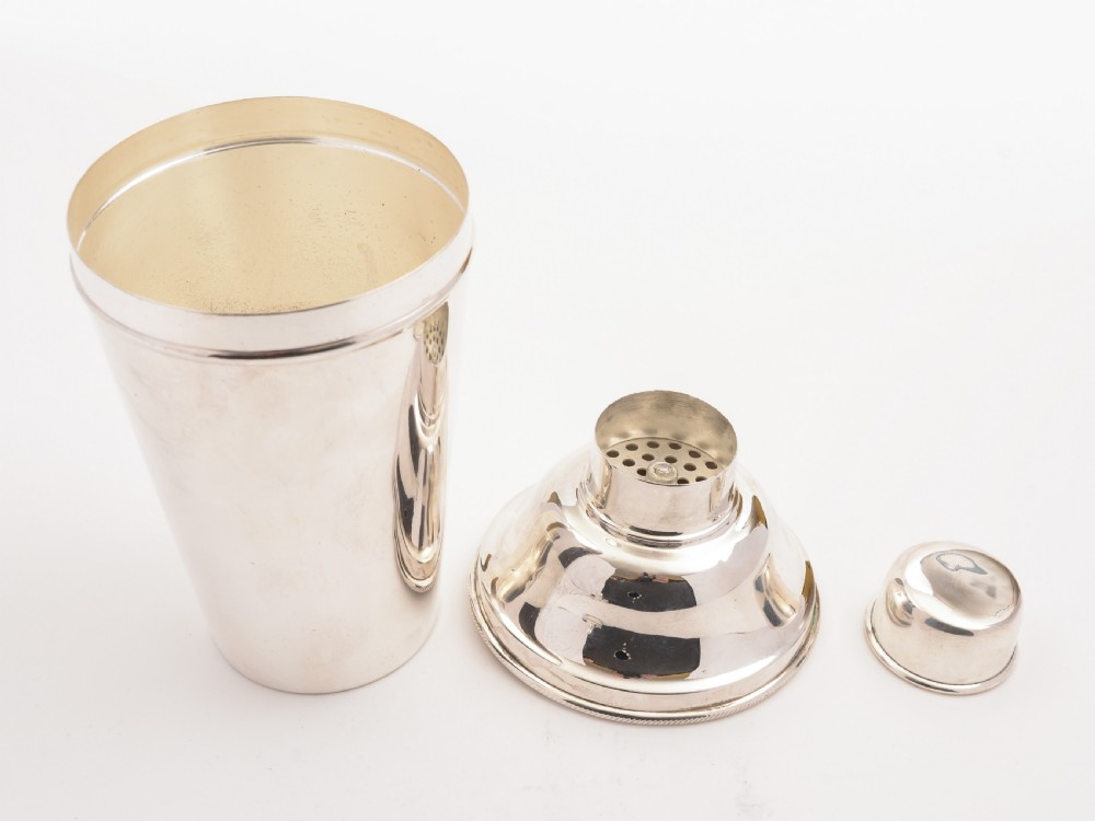 Art Deco Silver Plated Cocktail Shaker, Circa 1930 View II