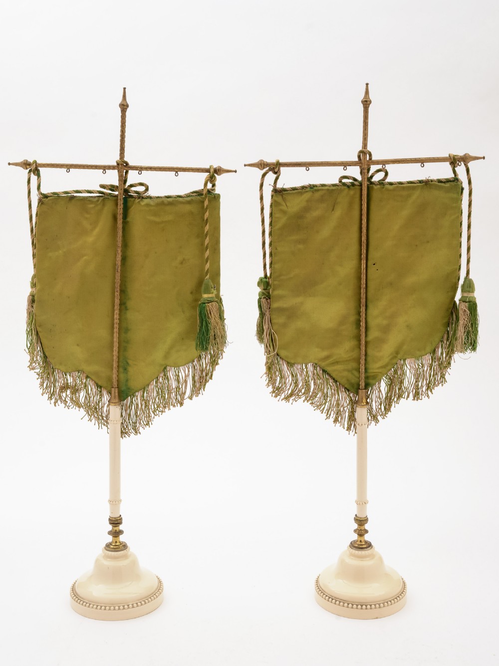 Pair of Victorian Beaded Face Fans, Circa 1870 View II