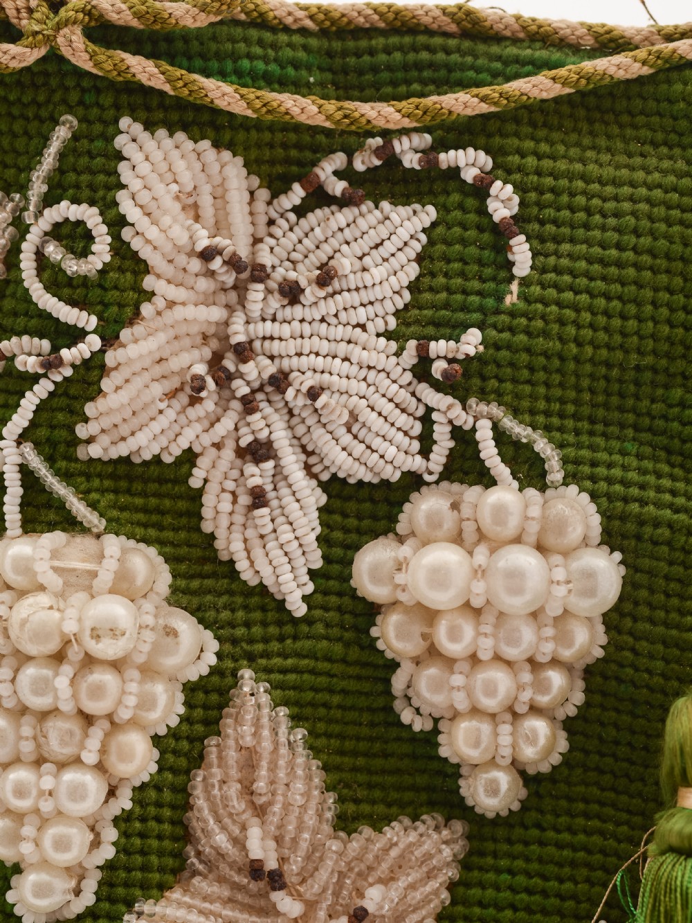 Pair of Victorian Beaded Face Fans, Circa 1870 View IV