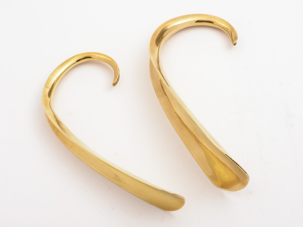 Pair of Edwardian Brass 'His & Hers' Shoe Horns View II