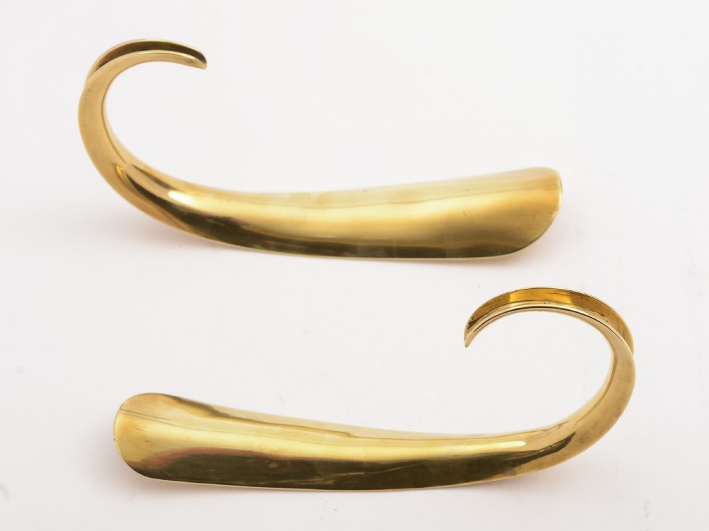 Pair of Edwardian Brass 'His & Hers' Shoe Horns View V