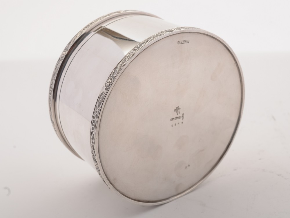 Art Deco Silver Plated Biscuit Box, Circa 1930 View V