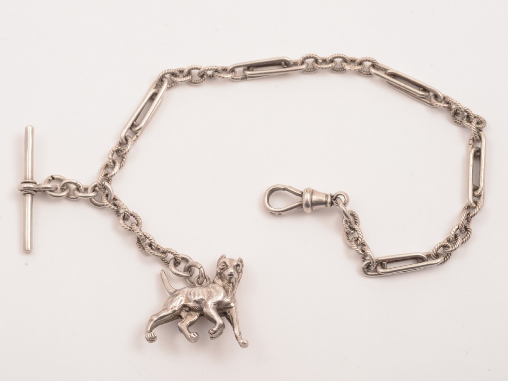 Victorian Silver Watch Chain, Sheffield 1893
