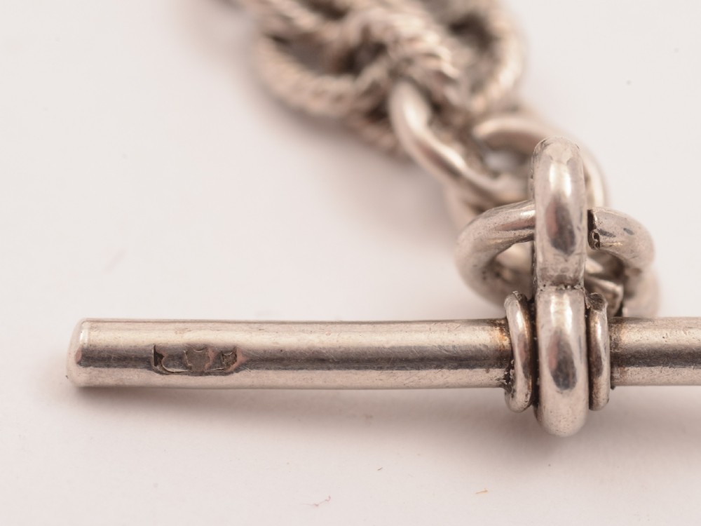 Victorian Silver Watch Chain, Sheffield 1893 View II