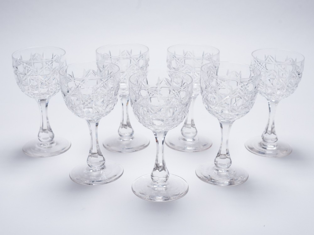 Set of 7 Edwardian Dessert Glasses, Circa 1905