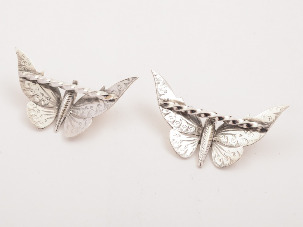 Pair of Victorian Butterfly Knife Rests, Circa 1890