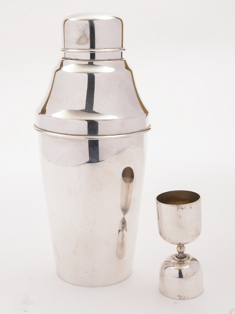 Art Deco Cocktail Shaker with Measure, Circa 1930