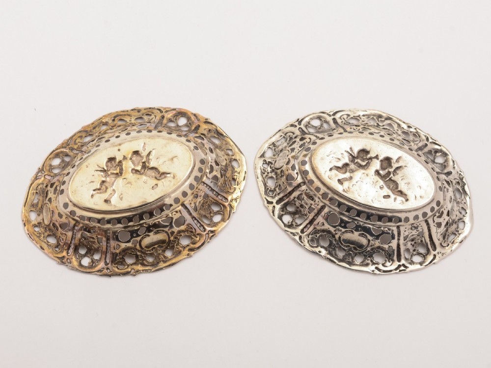 Pair of .800 Silver Bon Bon Dishes, Circa 1900 View II
