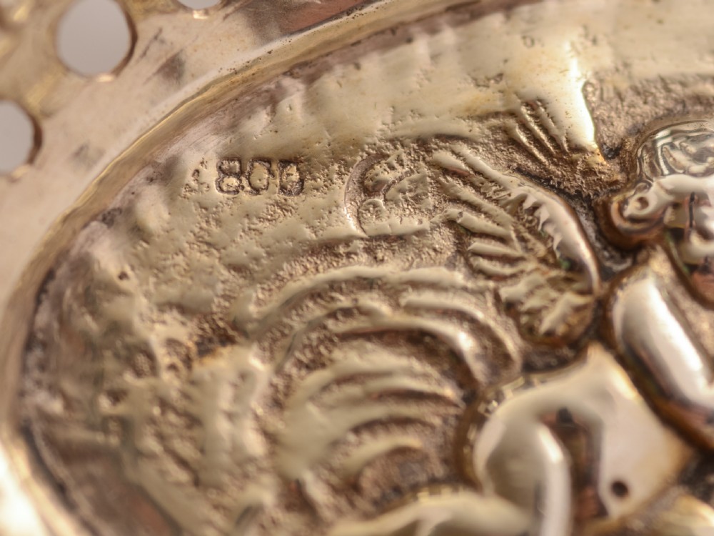 Pair of .800 Silver Bon Bon Dishes, Circa 1900 View III