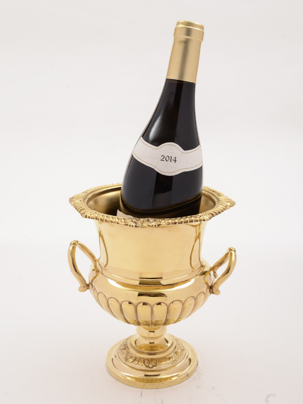 Edwardian Gold-Plated Champagne Ice Bucket, Circa 1905 View II