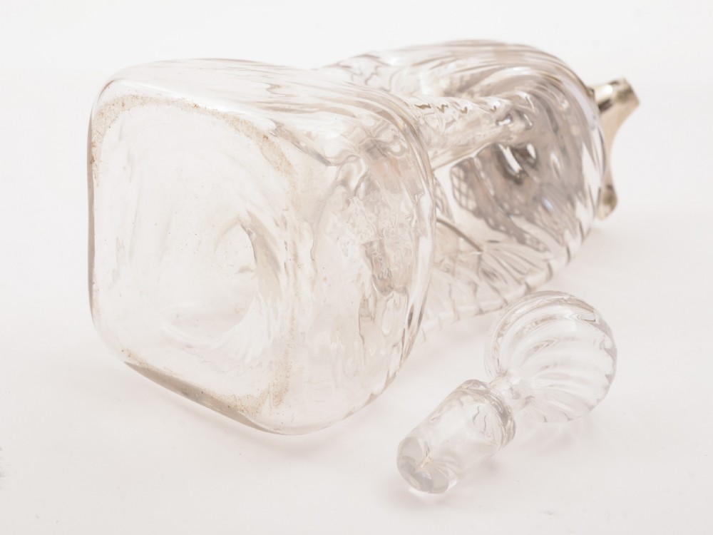 Victorian Silver Topped Glug Glug Decanter, London 1895 View VI
