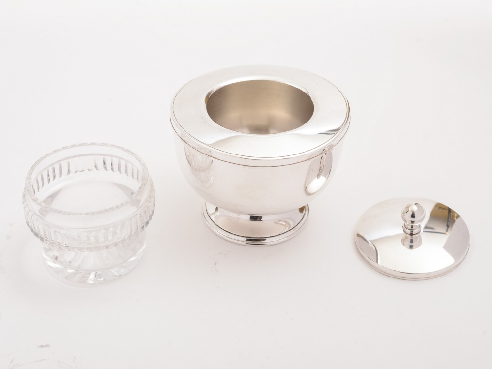 Art Deco Silver Plated Caviar Dish, Circa 1930 View II