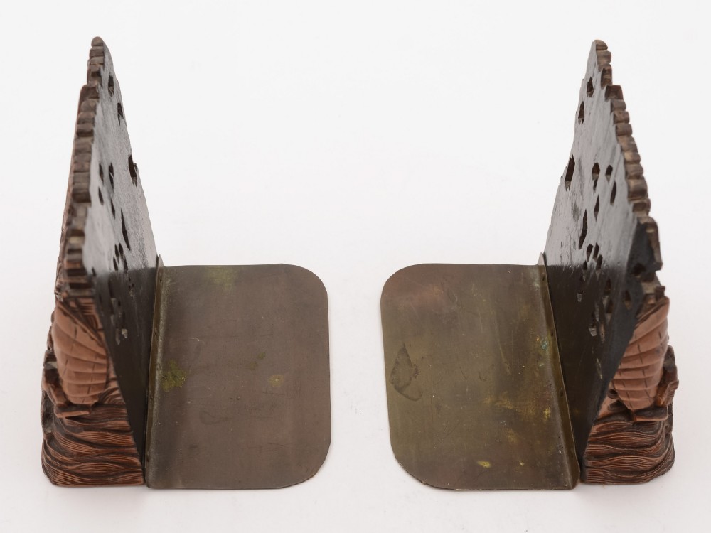 Pair of Carved Chinese Bookends, Circa 1900 View IV