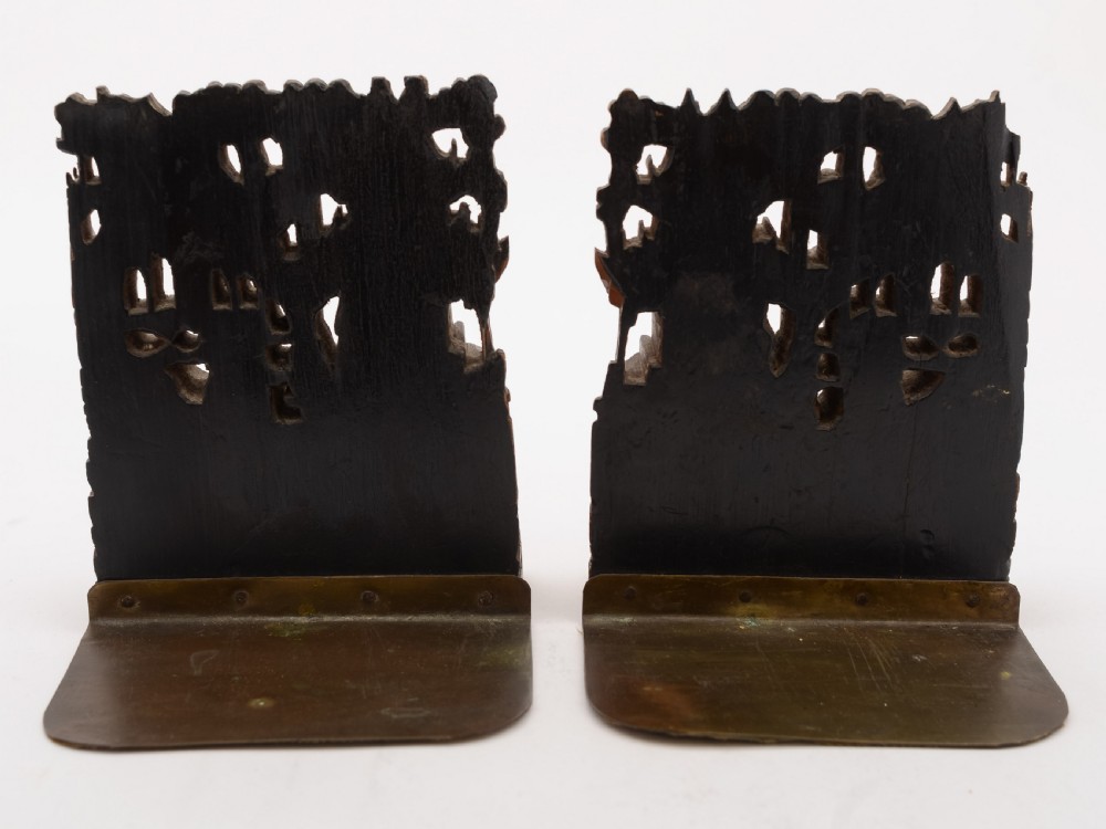 Pair of Carved Chinese Bookends, Circa 1900 View V