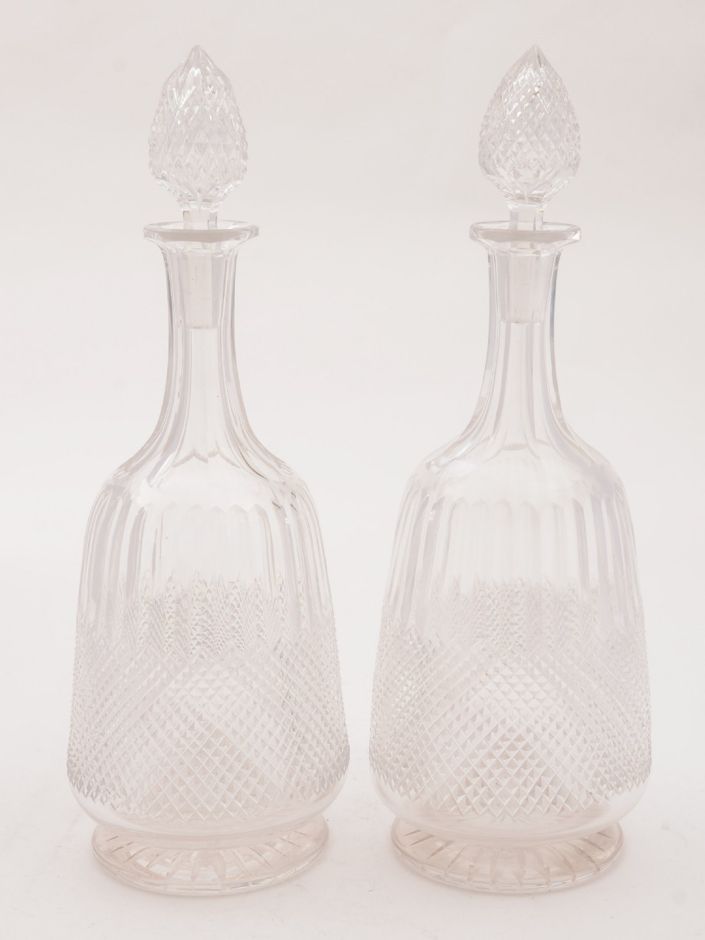 Pair of Edwardian Cut Glass Decanters, Circa 1905