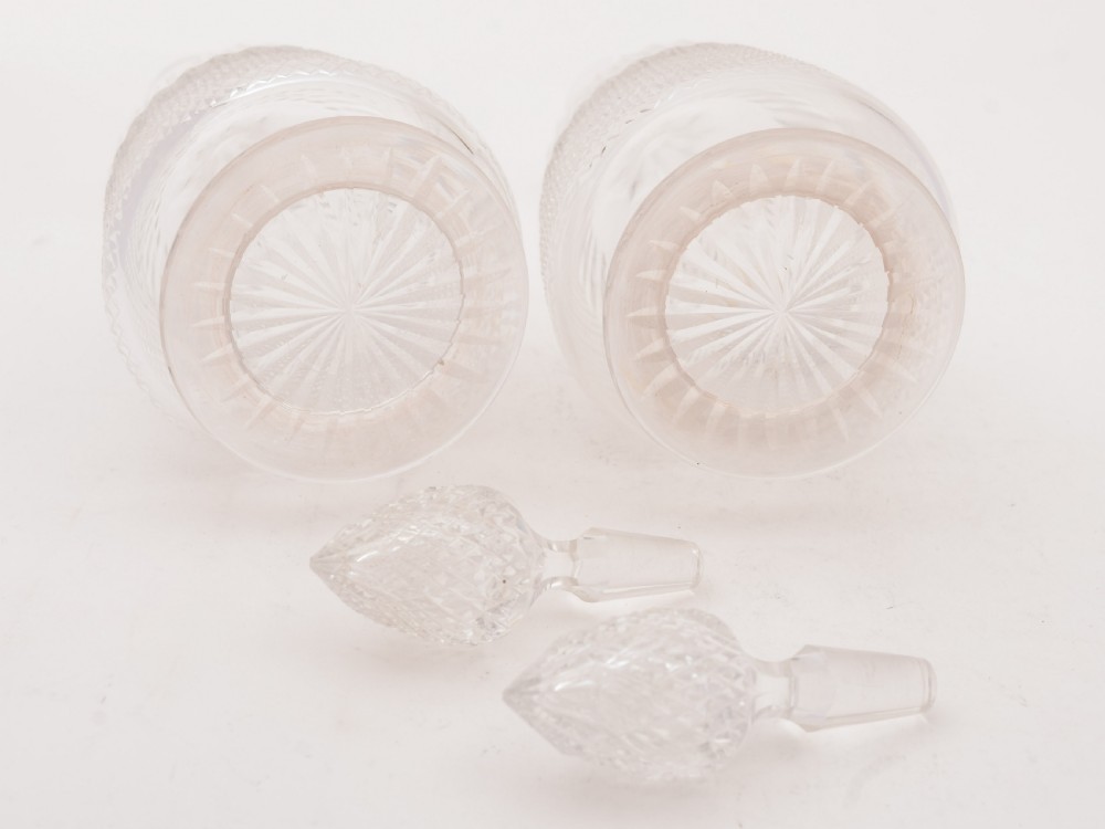 Pair of Edwardian Cut Glass Decanters, Circa 1905 View III