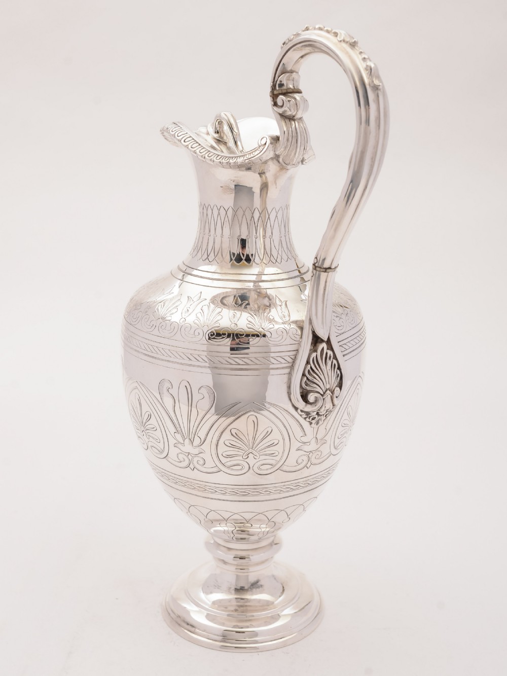 Victorian Elkington Silver Plated Claret Jug, 1856 View II