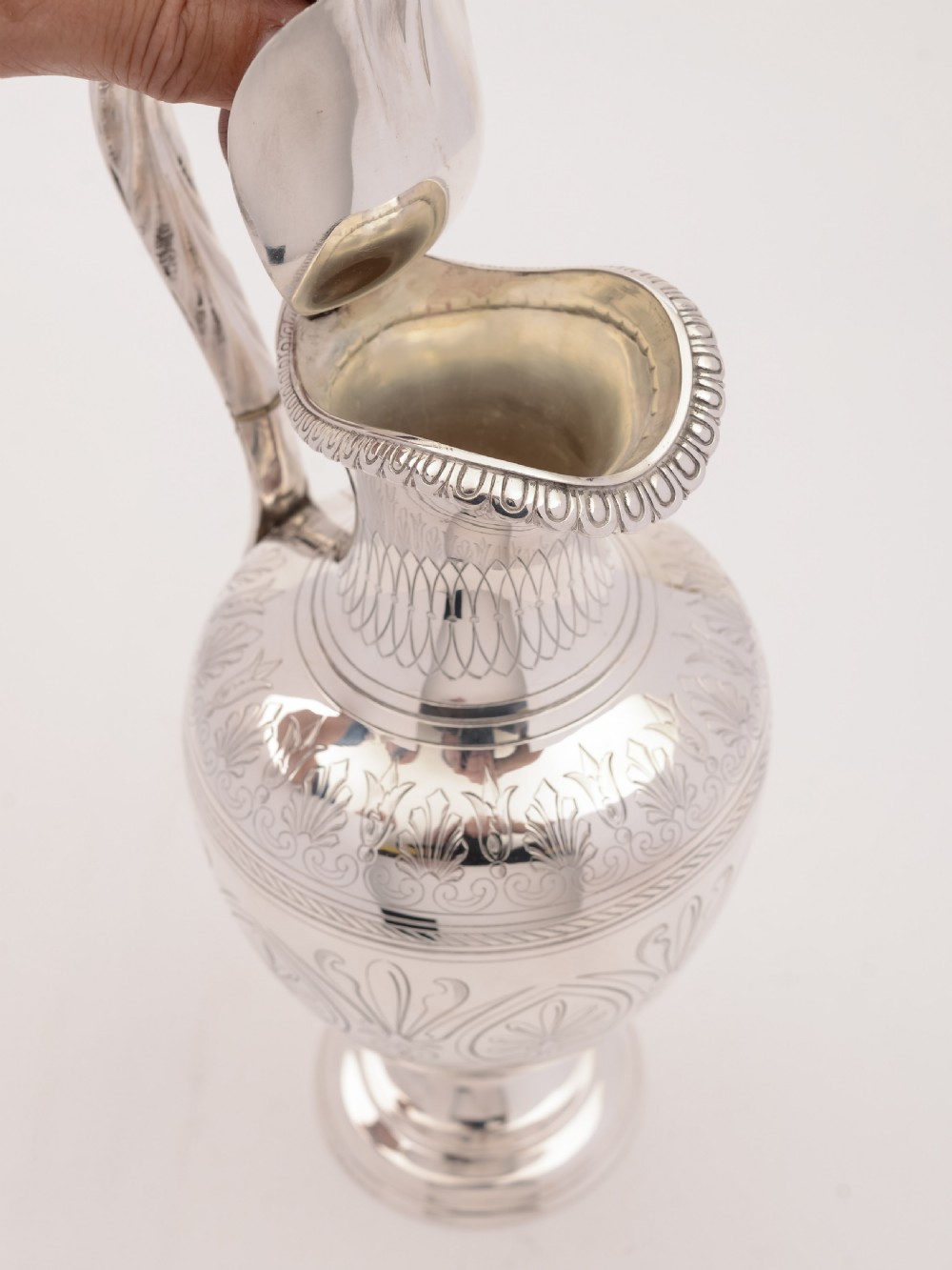 Victorian Elkington Silver Plated Claret Jug, 1856 View IV