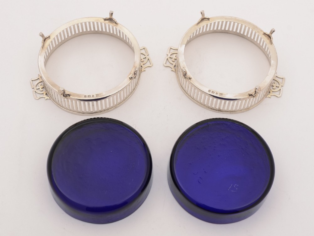 Pair of Silver Edwardian Butter Dishes, Birmingham 1910 View III
