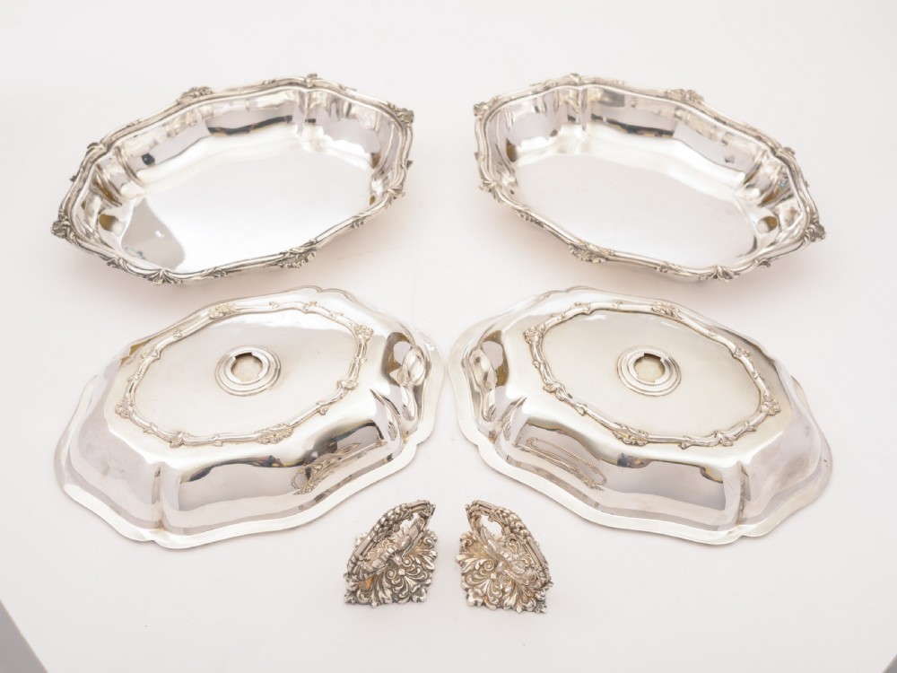 Pair of Victorian Entree Dishes, Circa 1890 View III