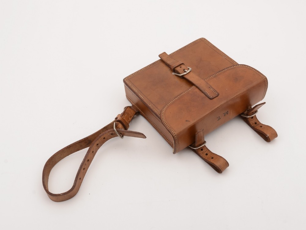 Huntsman's Leather Cased Lunch Set, Circa 1900 View IV
