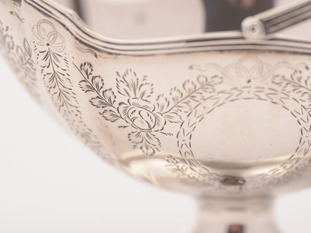 Victorian Silver Sugar Basket, London 1890 View V