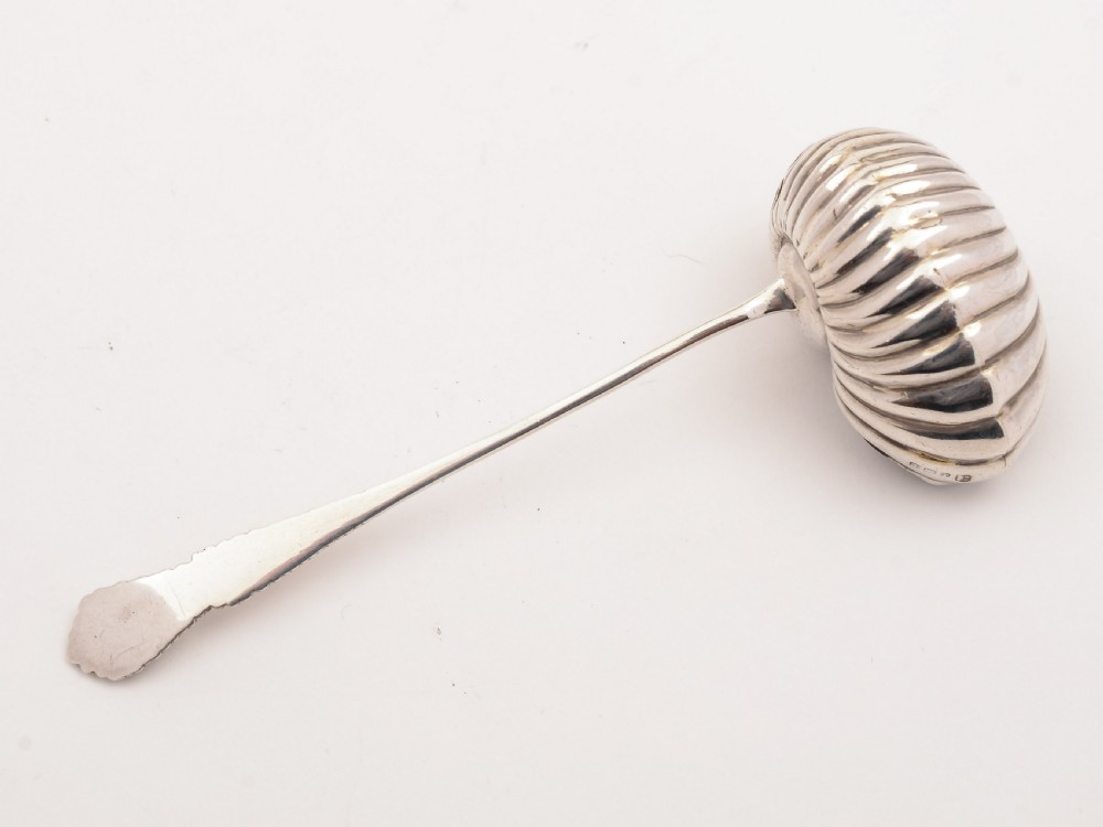 Silver Nautilus Shell Sugar Sifting Spoon, Birmingham 1916 View III