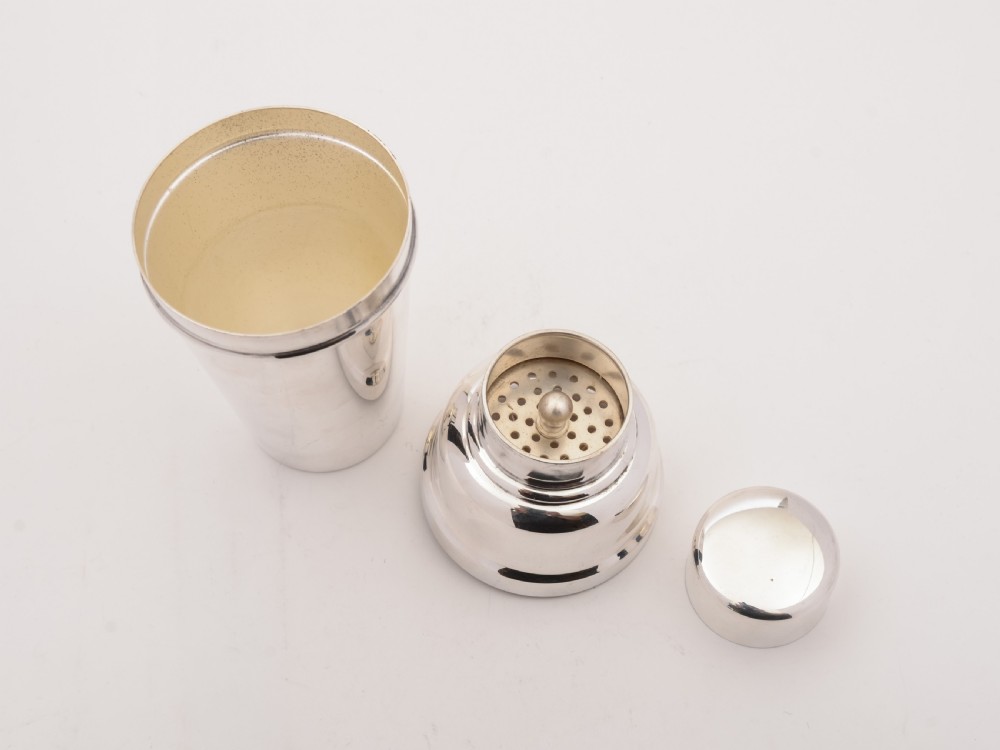 Art Deco Silver Plated Cocktail, Shaker, Circa 1930 View III