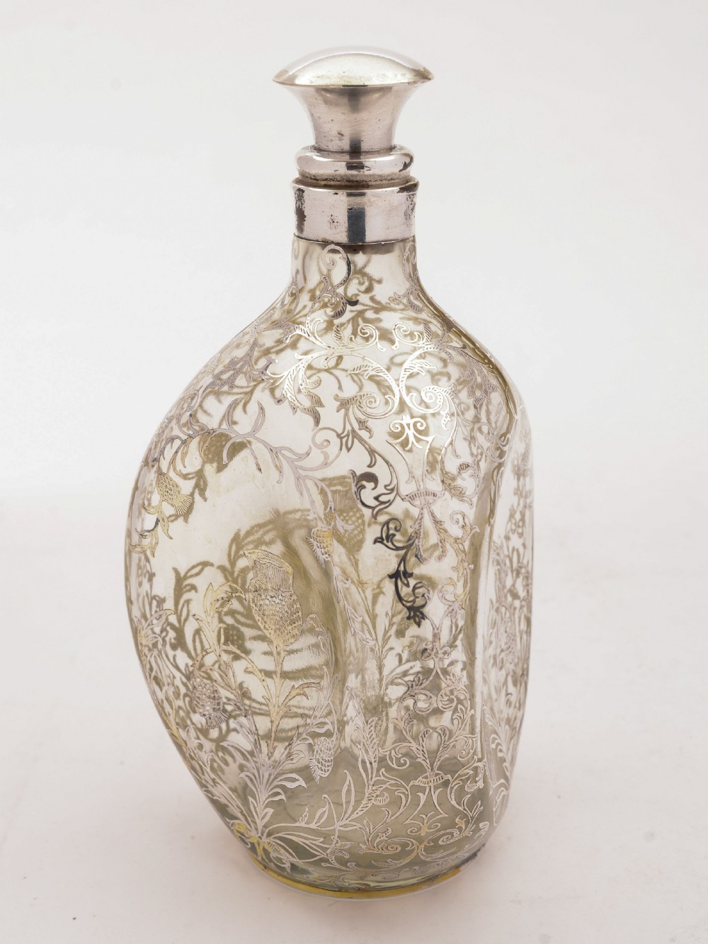 Scottish Silver Overlay Haig Whiskey Bottle View IV