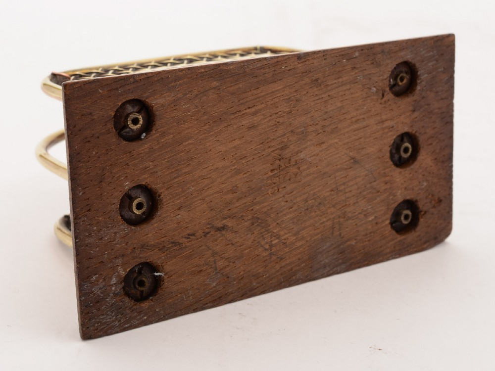 Edwardian Brass & Oak Letter Rack, Circa 1905 View III