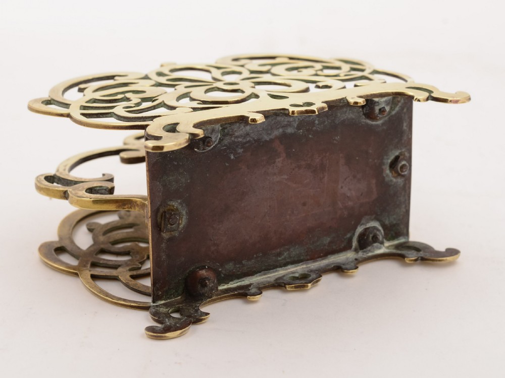 Victorian English Brass Letter Rack, Circa 1890 View III