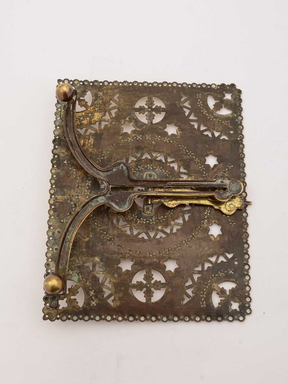 Victorian Brass Folding Book Stand, Circa 1890 View VII