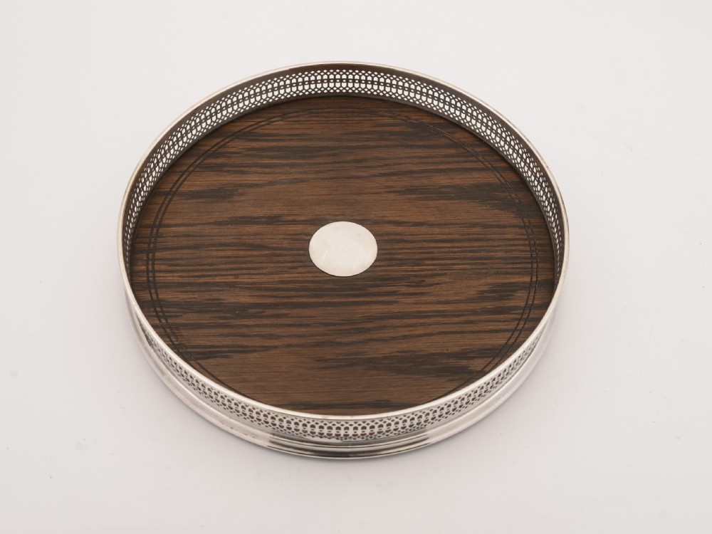 Oak and Silver Plated Gallery Tray, Circa 1930