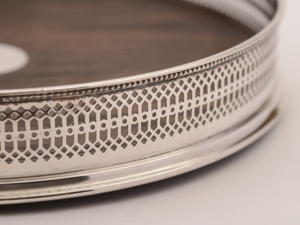 Oak and Silver Plated Gallery Tray, Circa 1930 View IV