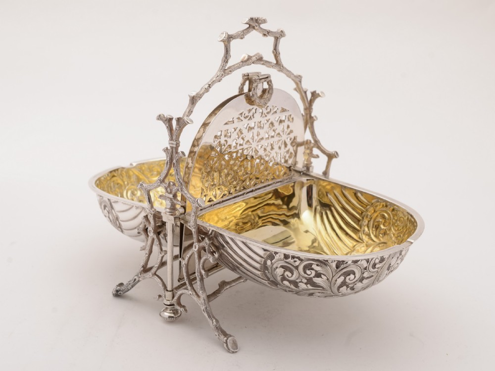 Victorian Silver Plated Folding Biscuit Box, Circa 1890 View IV