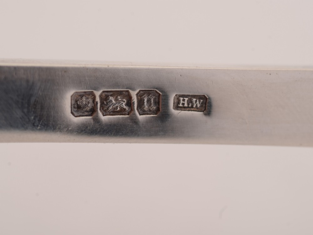 Cased Edwardian Silver Serving Spoon, Sheffield 1905 View V