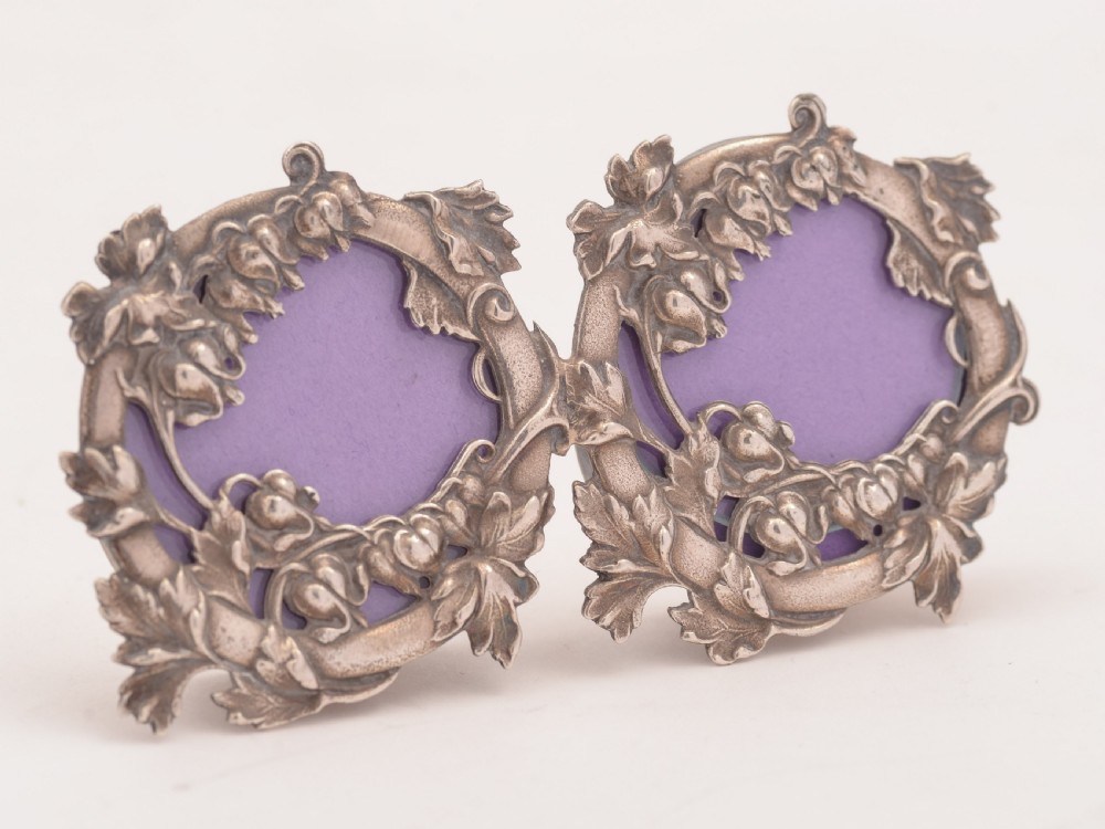 European Silver Double Photo Frame, Circa 1970