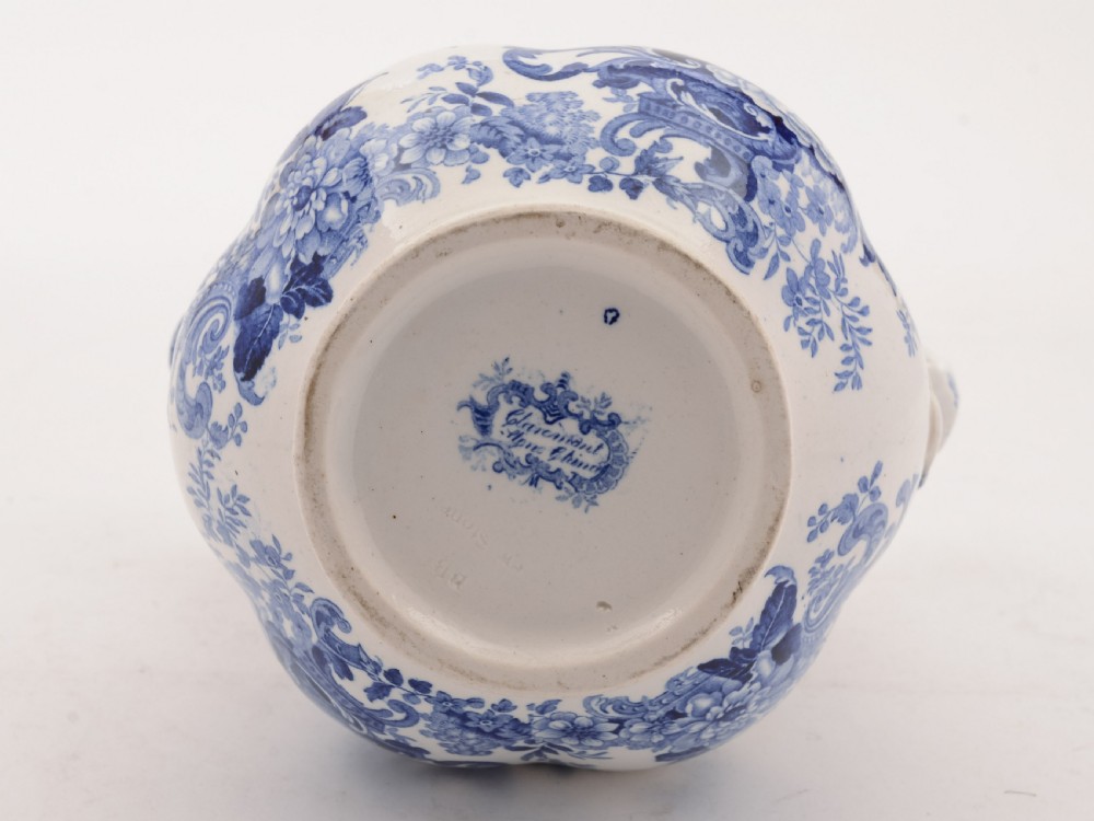 Claremont Pattern Blue and White Jug, Circa 1880 View IV