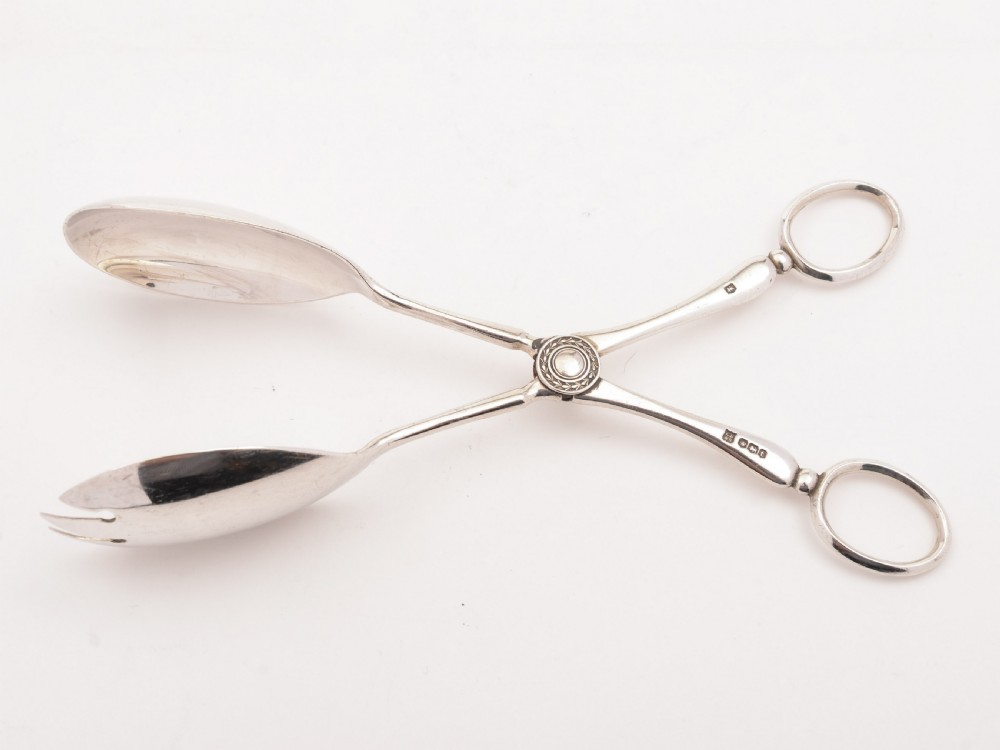 Pair of Silver Salad Servers, Sheffield 1936 View II