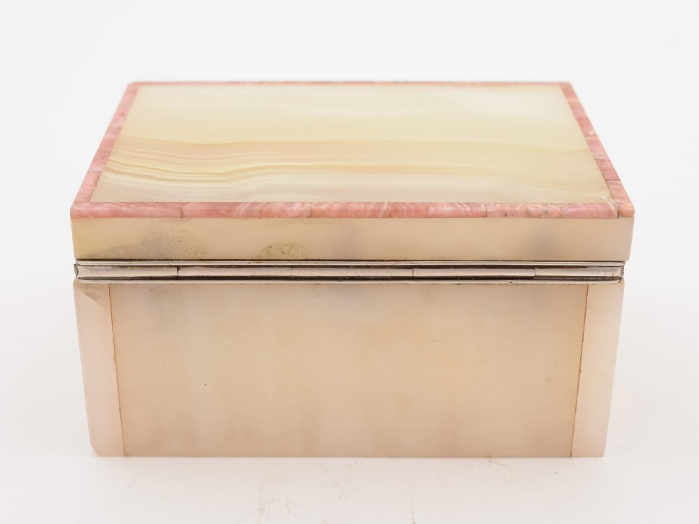 Onyx and Silver Table Box, London 1947 View IV
