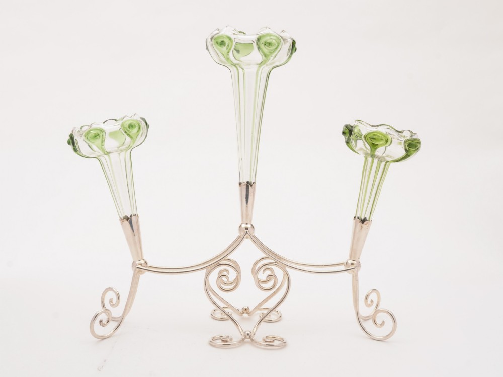Edwardian Glass and Silver Plated Eperne, Circa 1905 View V