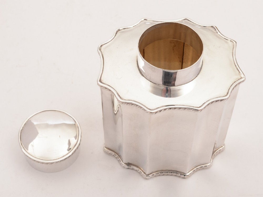 Edwardian Silver Plated Tea Caddy, Circa 1905 View III