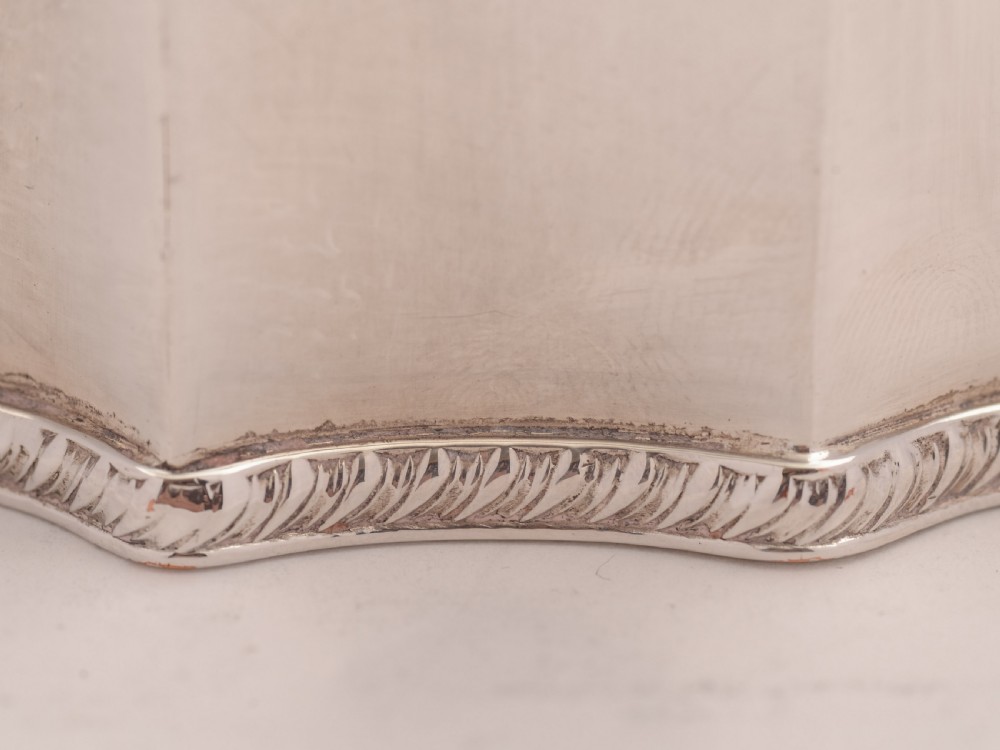 Edwardian Silver Plated Tea Caddy, Circa 1905 View VI
