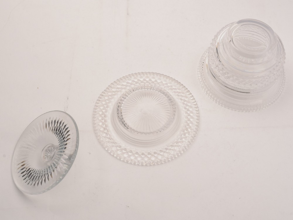 Edwardian Cut Glass Butter Dish, Circa 1905 View IV