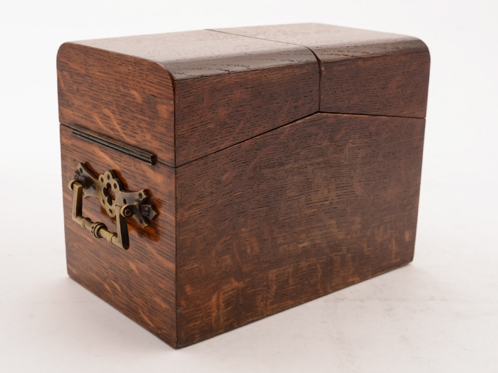 Gorgeous Edwardian Oak Jewellery Box, Circa 1905 View VI