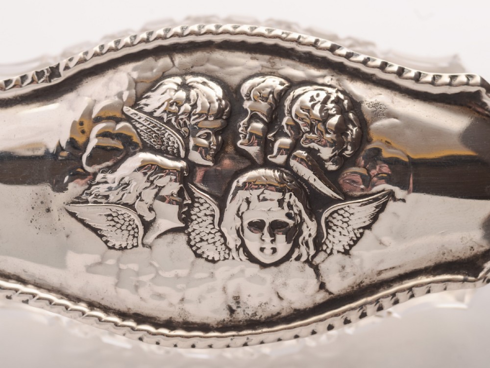 Pretty Edwardian Silver Topped Trinket Box, Birmingham 1906 View II