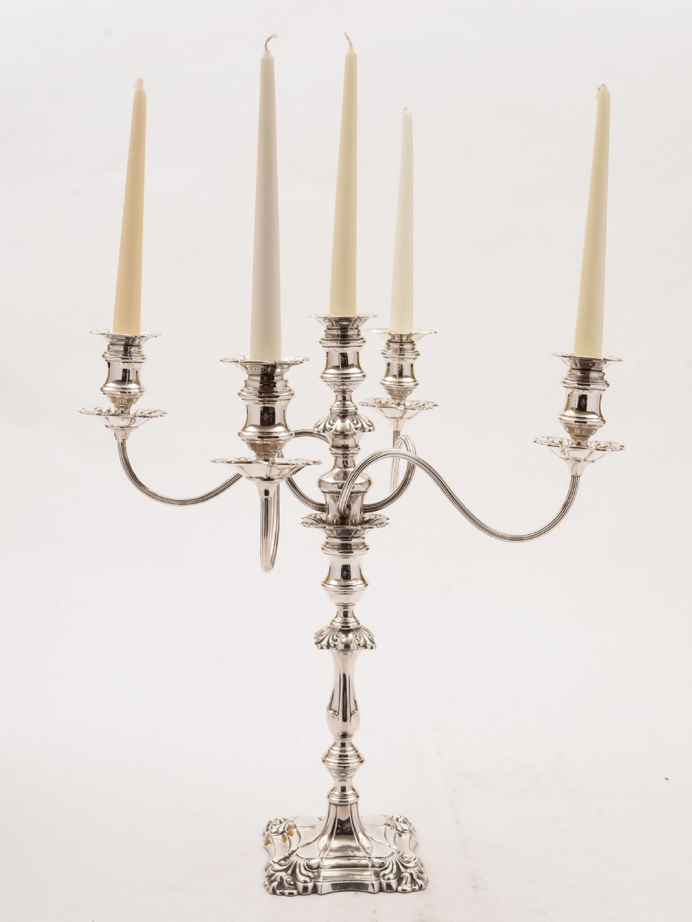 Stunning Silver Plated 4 Branch Candelabra, Circa 1880