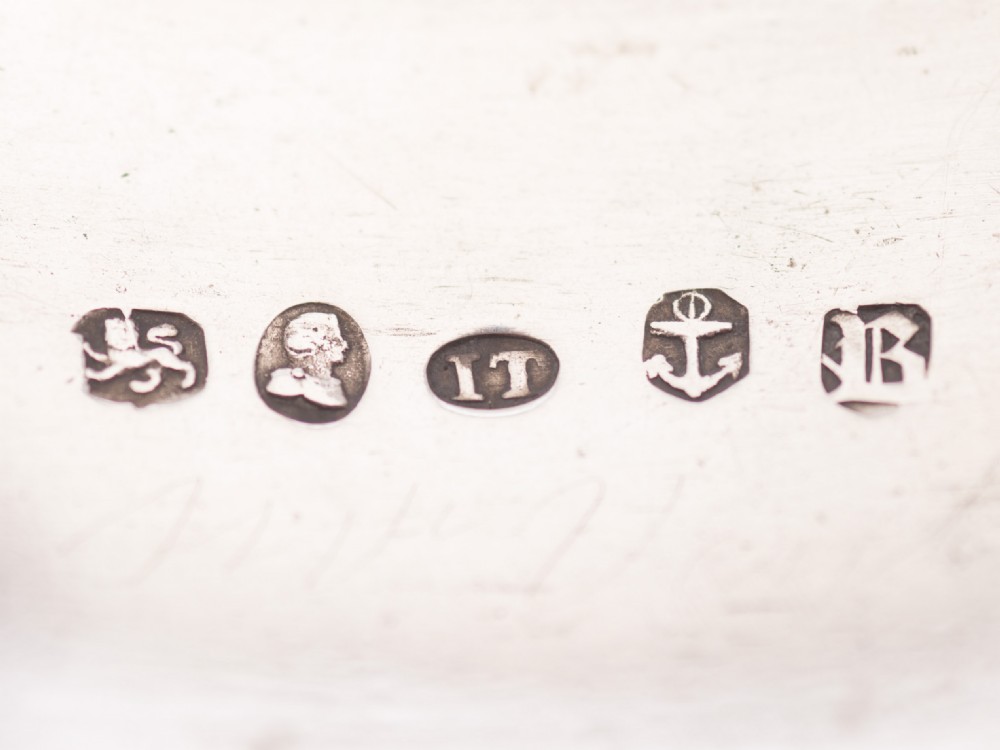 Nice Georgian Silver Sherry Decanter Label, 1825 View III