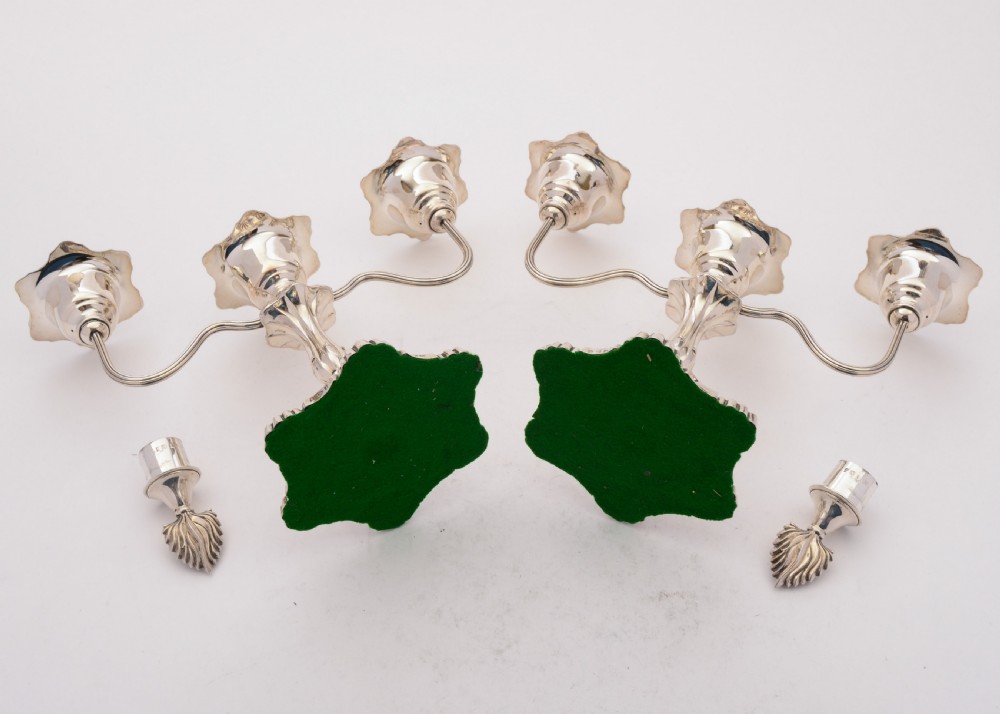 Stunning Pair of Silver Candelabras, Birmingham 1956 View III