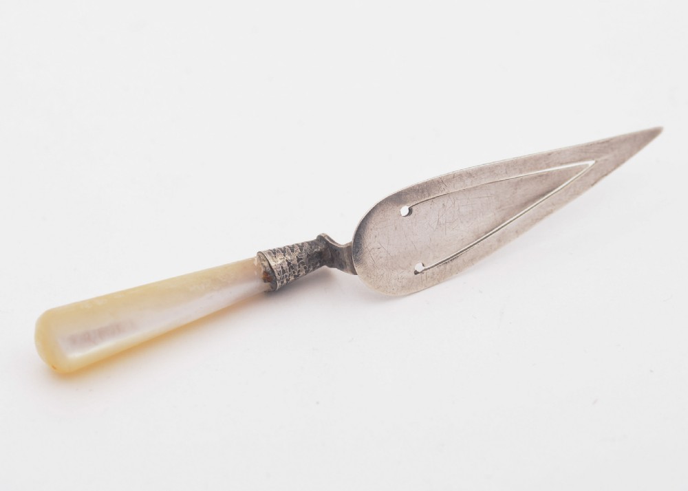 Nice Silver and Mother of Pearl Bookmark, Birmingham 1925 View II